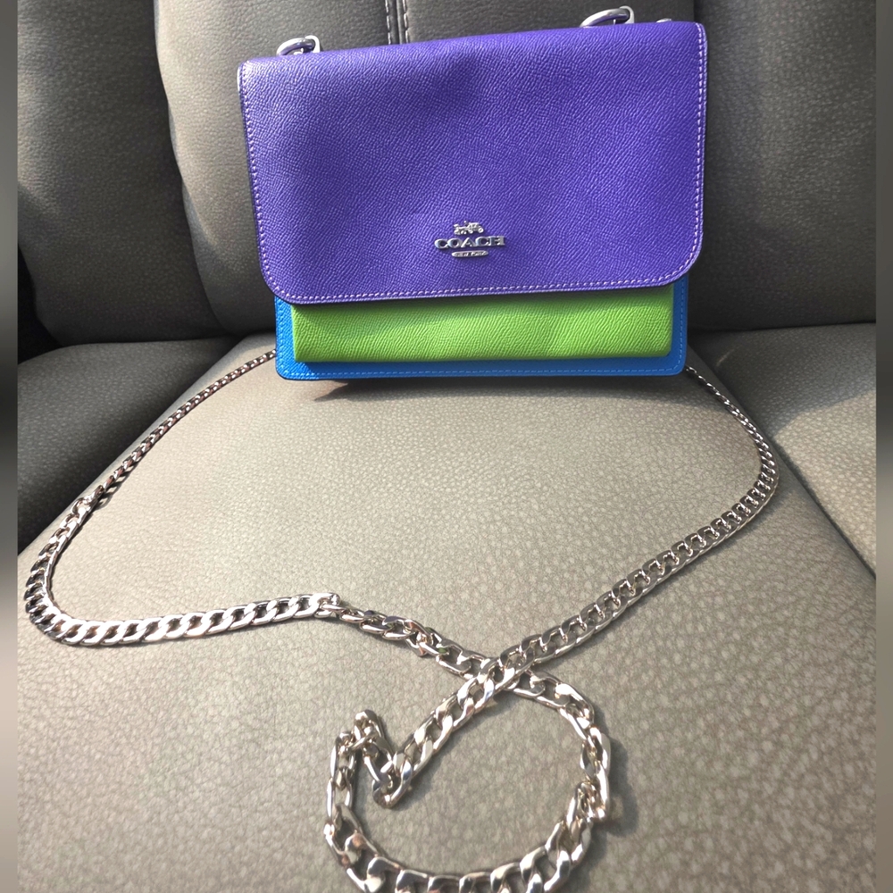 Coach Purple and Green Crossbody Bag